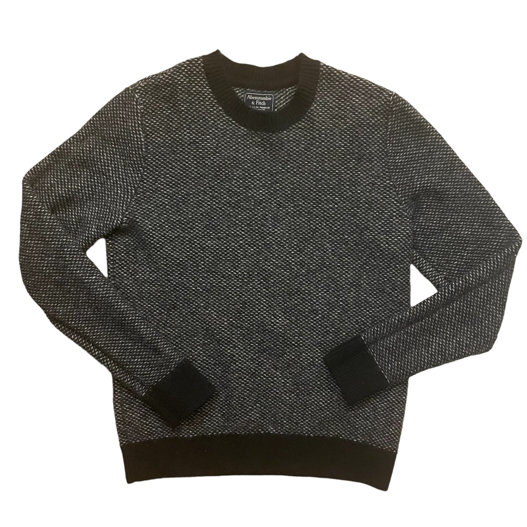Abercrombie & Fitch Alpaca Blend Pattern Crew Neck Sweater